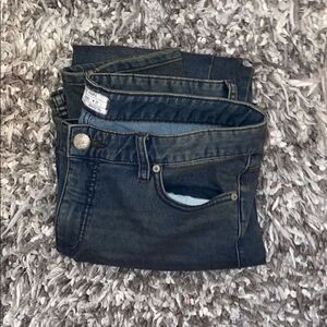 Free People Faded Distressed Ripped Blue Jeans